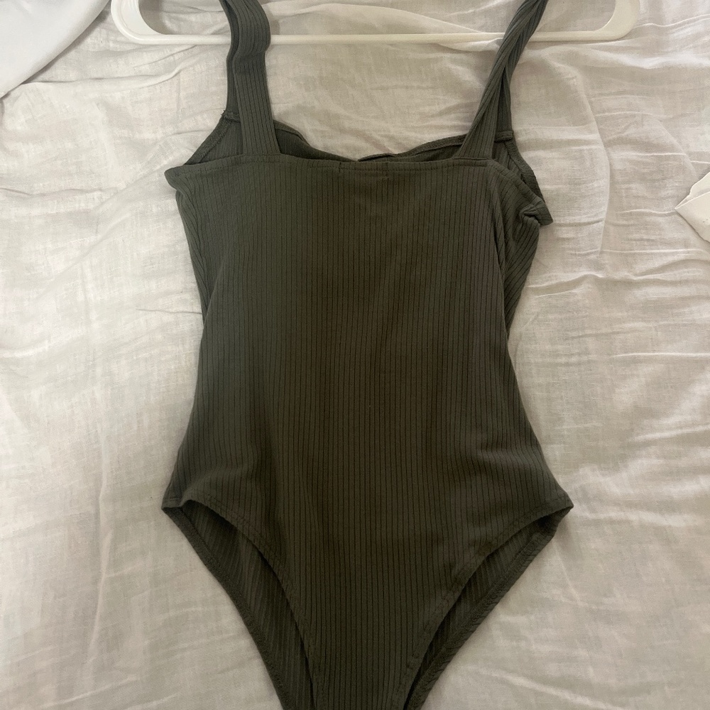 Olive green bodysuit
